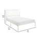 Angie Full Platform Metal Bed Subtly Angled Slats on Headboard White By Casagear Home BM316843