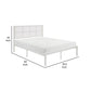 Annie King Platform Metal Bed White Faux Cane Panel Headboard Low Profile By Casagear Home BM316850