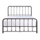 Ken King Size Metal Bed, Ball Accents on Vertical Slats, Antique Bronze By Casagear Home