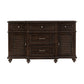 Berey 59 Inch Sideboard Buffet 5 Drawers 2 Cabinets Rich Brown Wood By Casagear Home BM316855