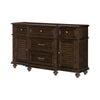 Berey 59 Inch Sideboard Buffet 5 Drawers 2 Cabinets Rich Brown Wood By Casagear Home BM316855