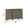 Berey 59 Inch Sideboard Buffet 5 Drawers 2 Cabinets Taupe Brown Wood By Casagear Home BM316856