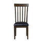 Kyn 18 Inch Side Dining Chair Slatted Back Padded Seat Farmhouse Brown By Casagear Home BM316879