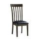 Kyn 18 Inch Side Dining Chair Slatted Back Padded Seat Farmhouse Brown By Casagear Home BM316879