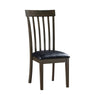 Kyn 18 Inch Side Dining Chair Slatted Back Padded Seat Farmhouse Brown By Casagear Home BM316879