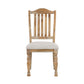 Tia 20 Inch Side Dining Chair, Open Slatted, Turned Feet, Farmhouse Brown By Casagear Home