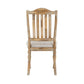Tia 20 Inch Side Dining Chair, Open Slatted, Turned Feet, Farmhouse Brown By Casagear Home