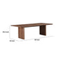 Tommy 94 Inch Dining Table Rectangular Top Wide Panel Legs Walnut Brown By Casagear Home BM316906