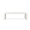 Jea 62 Inch Accent Bench, Plush White Boucle Upholstery, Wide Panel Legs By Casagear Home