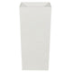 Zeny 32 Inch Tall Planter Vase with Hidden Insert Tapered Barrel White By Casagear Home BM316915