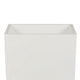 Zeny 32 Inch Tall Planter Vase with Hidden Insert Tapered Barrel White By Casagear Home BM316915