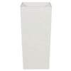 Zeny 32 Inch Tall Planter Vase with Hidden Insert, Tapered Barrel, White By Casagear Home