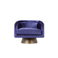 Rxa 33 Inch Swivel Lounge Chair, Barrel Back Padded Blue Velvet Upholstery By Casagear Home