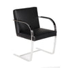 Fedy 23 Inch Accent Armchair, Black Faux Leather, Chrome Cantilever Steel By Casagear Home