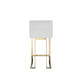 Boly 26’’ Counter Stool White Faux Leather Gold Cantilever by Casagear Home BM316958