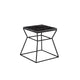 Lio 18 Inch Side End Table Square Marble Top Open Hourglass Frame Black By Casagear Home BM316964