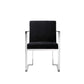 Boly 22 Inch Dining Armchair, Chrome Cantilever Steel Base, Black Velvet By Casagear Home