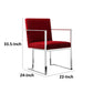 Boly 22 Inch Dining Armchair, Plush Red Velvet, Chrome Cantilever Steel By Casagear Home