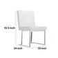 Boly 19 Inch Side Dining Chair Set of 2, Chrome Cantilever Steel Base White By Casagear Home