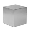 Brioni 20 Inch Tall Side End Table, Square Top, Brushed Silver Metal Frame By Casagear Home