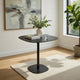Liki 28 Inch Bistro Dining Table, Round Top and Base, Modern Black Metal By Casagear Home