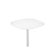 Liki 28 Inch Bistro Dining Table Round Top and Base Modern White Metal By Casagear Home BM316997