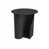 Rati 19 Inch Side End Table with Magazine Rack, Round Top, Black Finish By Casagear Home