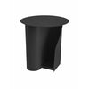 Rati 19 Inch Side End Table with Magazine Rack Round Top Black Finish By Casagear Home BM317001