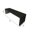 Namo 58 Inch Accent Bench, Modern Slatted Design, Rectangular, Black Steel By Casagear Home