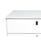 Ida 60 Inch TV Entertainment Console, Drawer, Pull Down Door, White Lacquer By Casagear Home