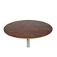 42 Inch High Bar Table Walnut Brown Round Top Modern Metal Pedestal Base By Casagear Home BM317024