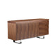 Taho 63 Inch Sideboard Buffet Server Cabinet, 1 Double Door Cabinet, Brown By Casagear Home