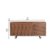 Taho 63 Inch Sideboard Buffet Server Cabinet 1 Double Door Cabinet Brown By Casagear Home BM317029