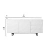 Taho 63 Inch Sideboard Buffet Server Cabinet 1 Double Door Cabinet White By Casagear Home BM317030