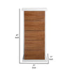Gyn 47 Inch Tall Dresser Chest 5 Drawers Plinth Base Walnut Brown White By Casagear Home BM317035