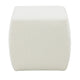Kay 18 Inch Modern Ottoman Plush Cubic Tufted White Boucle Upholstery By Casagear Home BM317048