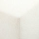 Kay 18 Inch Modern Ottoman Plush Cubic Tufted White Boucle Upholstery By Casagear Home BM317048