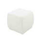 Kay 18 Inch Modern Ottoman, Plush Cubic Tufted, White Boucle Upholstery By Casagear Home