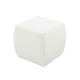 Kay 18 Inch Modern Ottoman Plush Cubic Tufted White Boucle Upholstery By Casagear Home BM317048