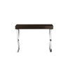 Rix 40 Inch Console Table Drawer Crossed Legs Chrome Steel Brown Wood By Casagear Home BM317049