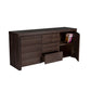 Ross 63 Inch Buffet Console Cabinet Door Shelves 3 Drawers Dark Brown By Casagear Home BM317053