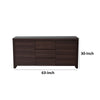 Ross 63 Inch Buffet Console Cabinet Door Shelves 3 Drawers Dark Brown By Casagear Home BM317053