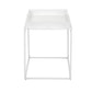 Bixy 24 Inch Side End Table, White Tray Top, Open Cubic Metal Frame By Casagear Home