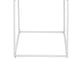 Bixy 24 Inch Side End Table White Tray Top Open Cubic Metal Frame By Casagear Home BM317056