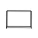 Eme 38 Inch Console Sofa Table Rectangular Top Modern Black Metal Frame By Casagear Home BM317075