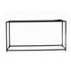 Eme 56 Inch Console Sofa Table Rectangular Top Modern Black Metal Frame By Casagear Home BM317076