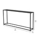 Eme 56 Inch Console Sofa Table Rectangular Top Modern Black Metal Frame By Casagear Home BM317076