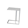 Eme 23 Inch Side End Table, Rectangular Tray Top, Modern White Metal Frame By Casagear Home