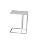 Eme 23 Inch Side End Table Rectangular Tray Top Modern White Metal Frame By Casagear Home BM317078