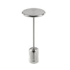 Mars 8’’ Side End Drink Table Round Cone Tapered Base Silver By Casagear Home BM317079